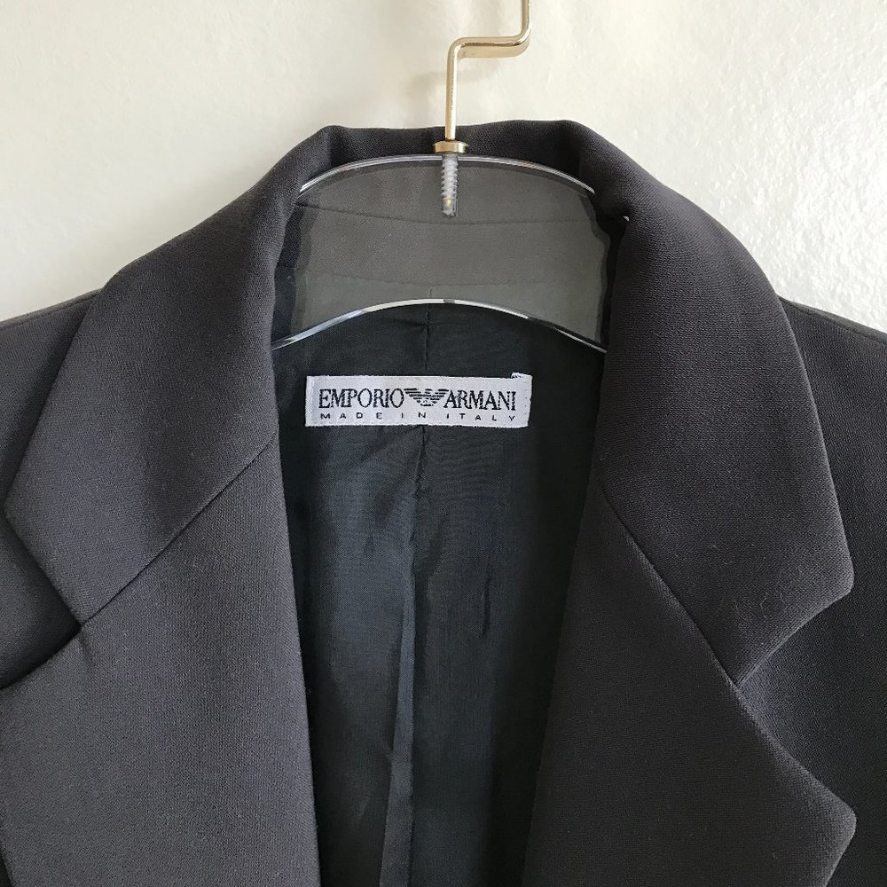 Vintage Emporio Armani blazer mushroom dark gray 6 - Picture 5 of 11